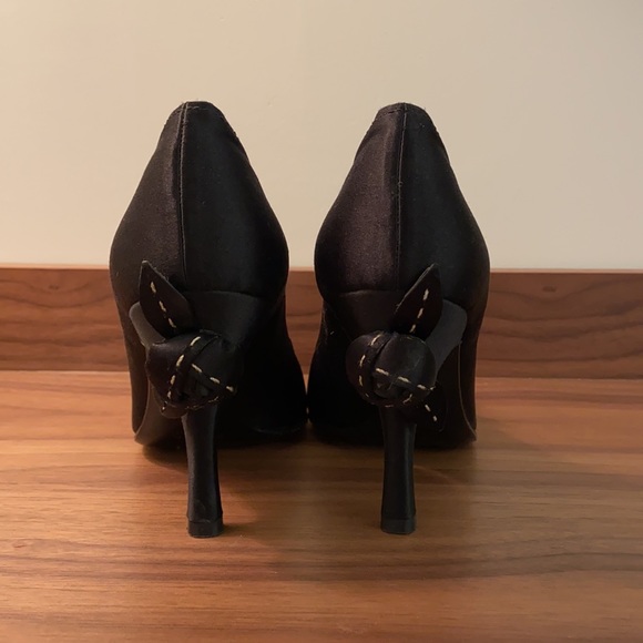 Prada satin peep toe heels - Picture 2 of 5